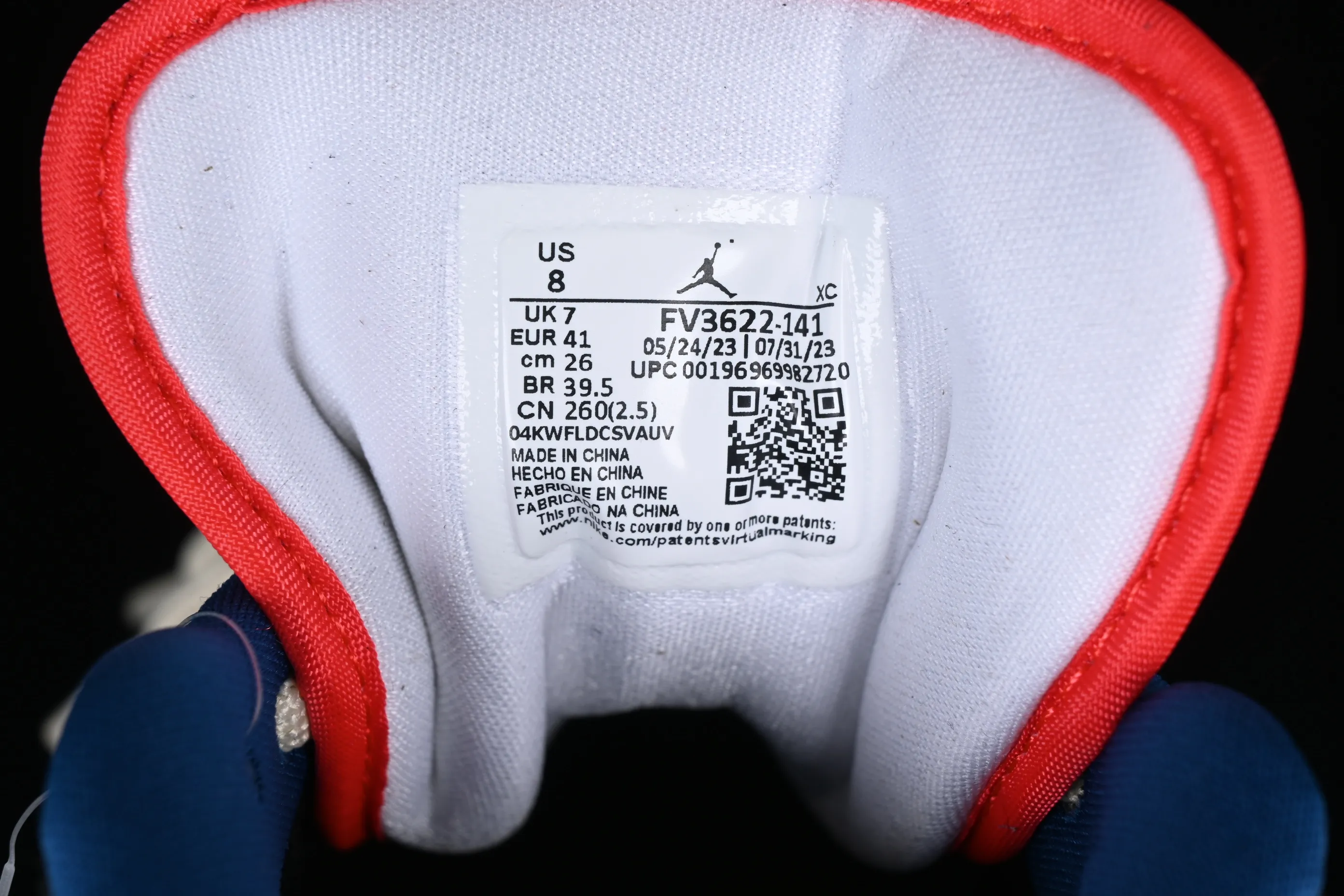 All categories Air Jordan Jordan series basketball shoes Air Jordan 1 Low G version pure original Air Jordan 1 Low SE AJ1 Joe 1 blue and black sashimi embroidery style low-top cultural casual sneakers FV3622-141